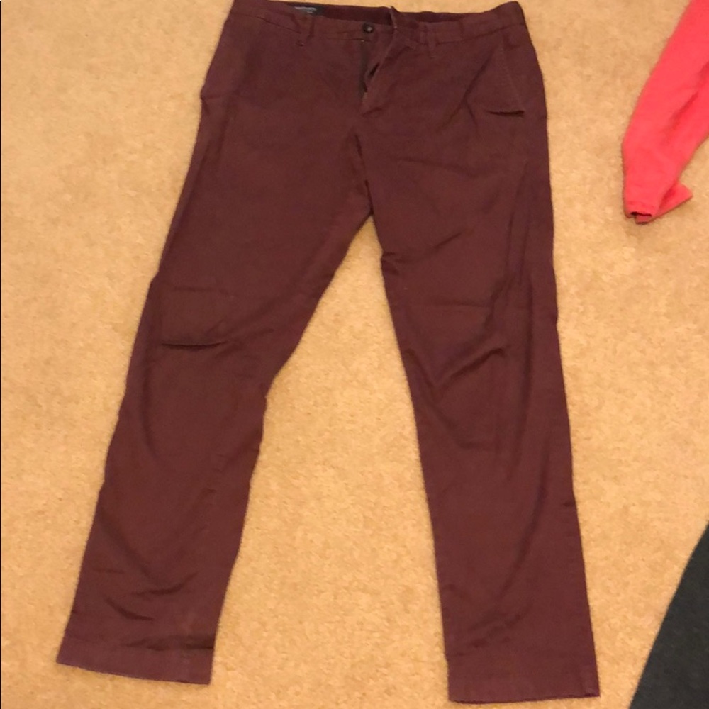 MAROON slim fit pants